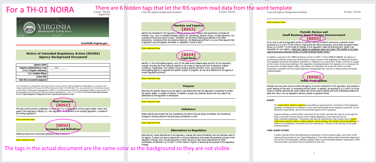 RIS System Hidden Tags